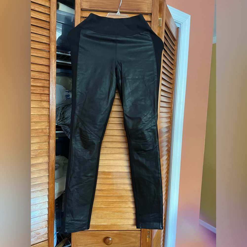 Paige leather front leggings